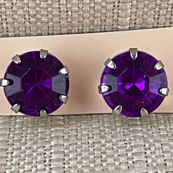 Jewelry - Women Stud Earrings Purple Faux Stone Fashion Ear Jewelry Earrings New